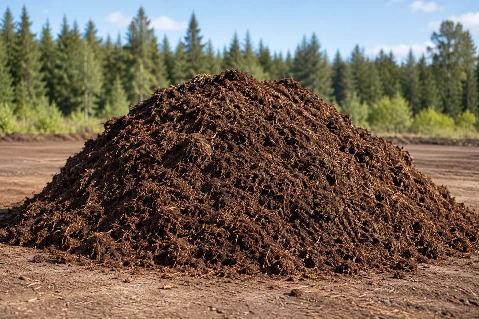 Торф навалом — иллюстрация